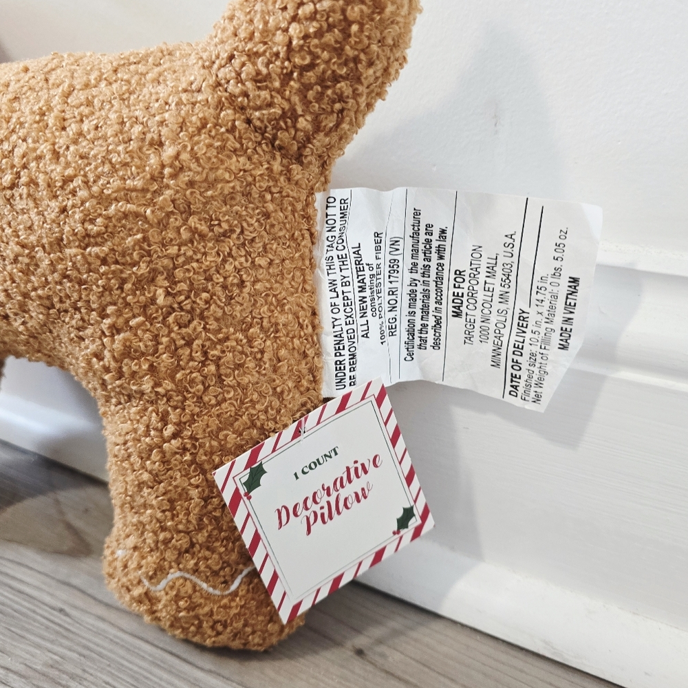 Target Bullseye Playground Christmas 2025 Gingerbread Dog Throw Pillow - Picture 5 of 5